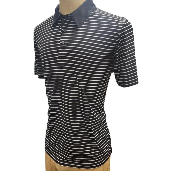 PERRY Ellis Men's Stripped Polo Short Sleeve Shirt.  Size Large - Picture 5 of 8
